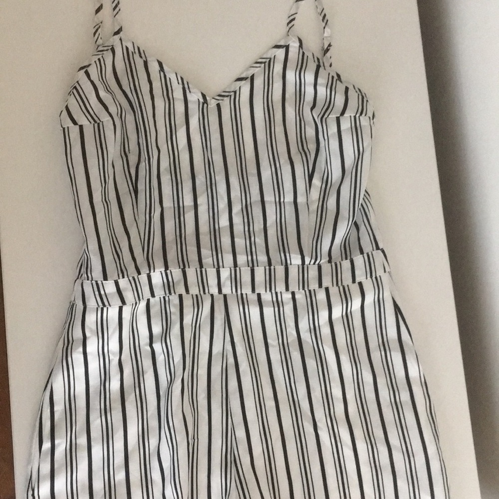 White striped romper